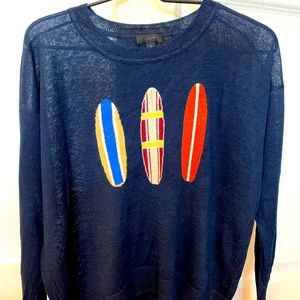 Jcrew sweater with paddle boards.  Size M summer or fall.